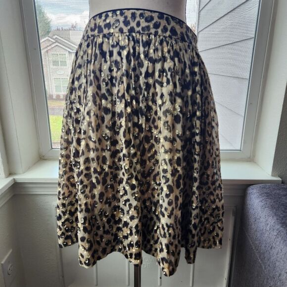 kate spade Dresses & Skirts - Kate Spade Leopard Print Holiday Skirt | 12